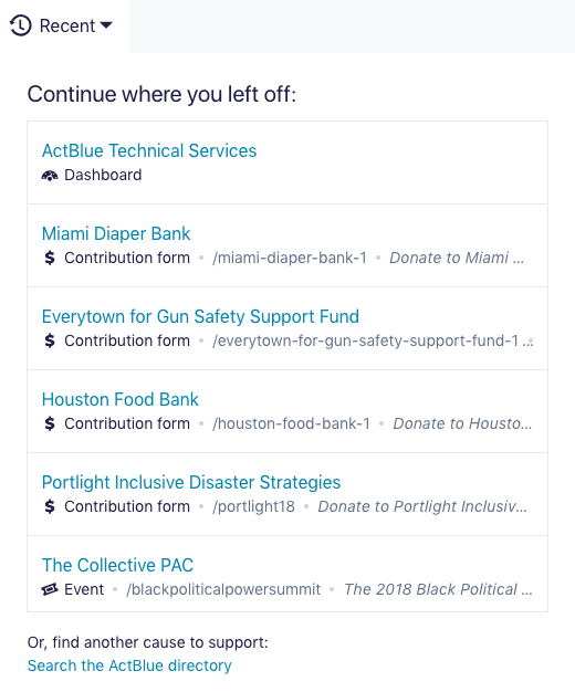 recent-menu