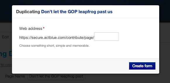 duplicate popup