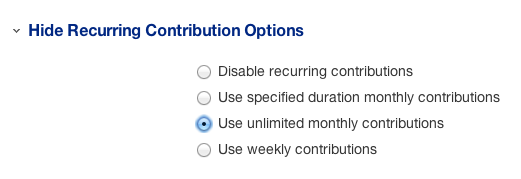 recurring options expanded